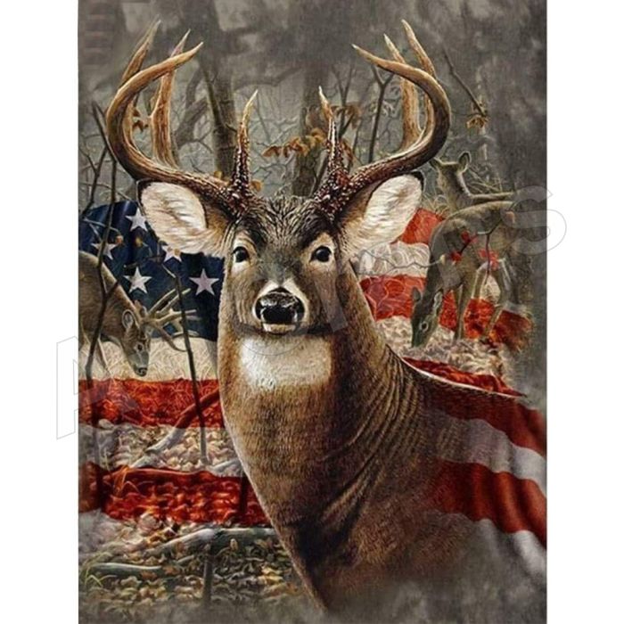 DIY 5D Diamond Painting by Number Kits Full Drill,Country Cabin Tractor Deers Landscape 8x10 Inch Crystal Rhinestone Diamond Embroidery Paintings Pictures Arts Craft for Home Wall Decor 