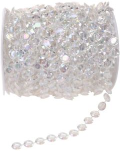 KUPOO 99 ft Clear Crystal Like Beads by The roll - Wedding Decorations (Colorful)