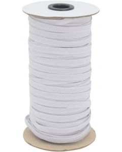 White 70-Yards Length 1/4" Width Braided Elastic Cord/Elastic Band/Elastic Rope/Bungee/White Heavy Stretch Knit Elastic Spool with Free Tape Measure