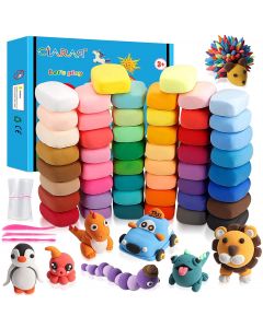 Modeling Clay Kit - 50 Colors Air Dry Ultra Light Clay, Safe & Non-Toxic, Great Gift for Kids.