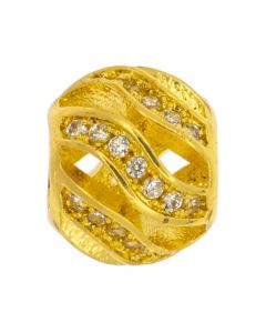  Luxury beads wave pattern diamonds - 8mm - Jewelry making DIY bracelet necklace earrings