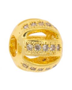 Luxury beads with diamonds - 8mm - Jewelry making DIY bracelet necklace earrings