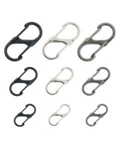 S-shaped Metal Carabiner Clips Dual Snap Hooks